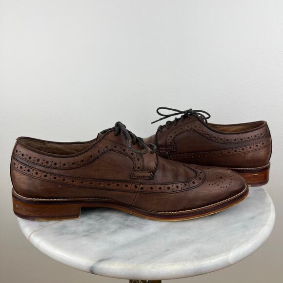 Johnston & Murphy Men\'s 20-2233 Conard Mahogany Wing Tip Oxford Dress Shoe 10.5 main image 10